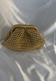 Gold amor bag| תיק סרוג זהב