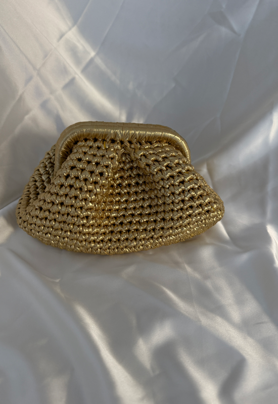 Gold amor bag| תיק סרוג זהב