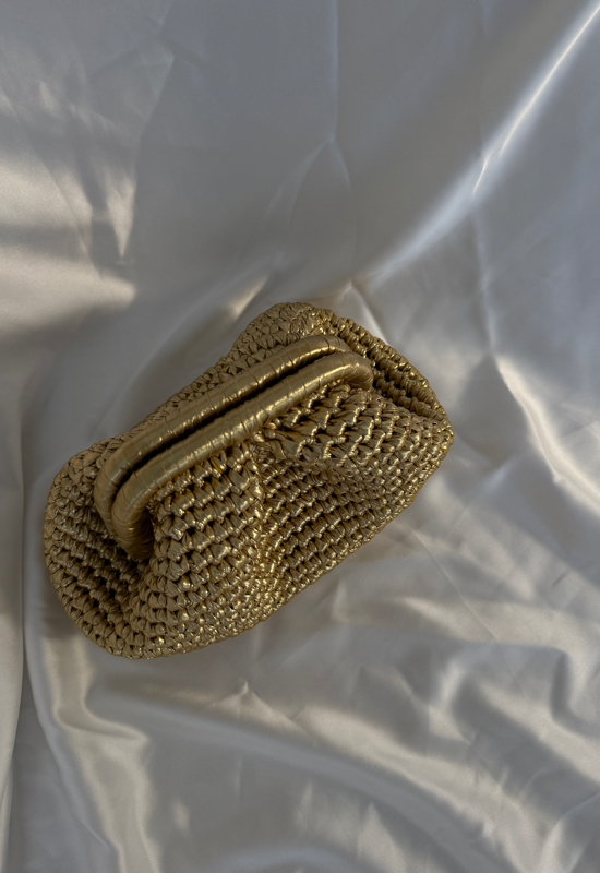 Gold amor bag| תיק סרוג זהב