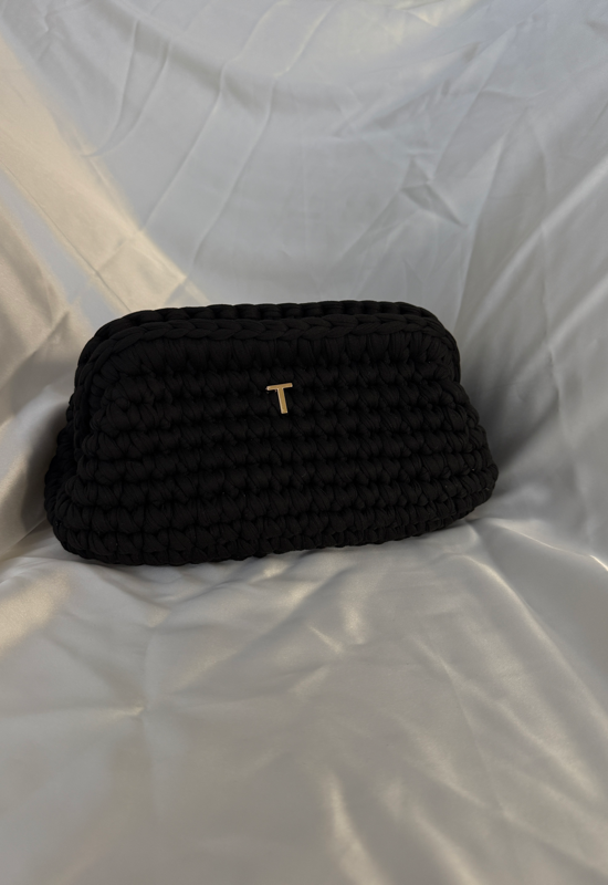 Black mila bag| תיק סרוג שחור