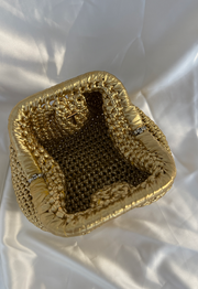 Gold amor bag| תיק סרוג זהב