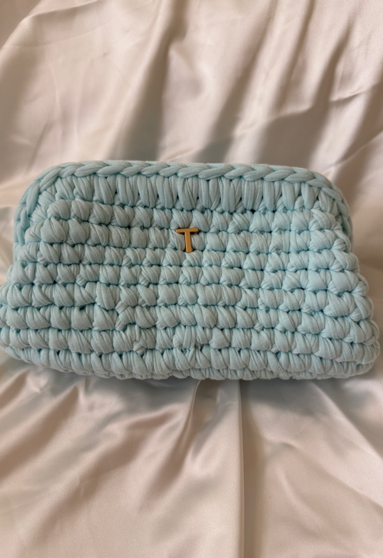 Light blue  mila bag | תיק סרוג בעבודת יד