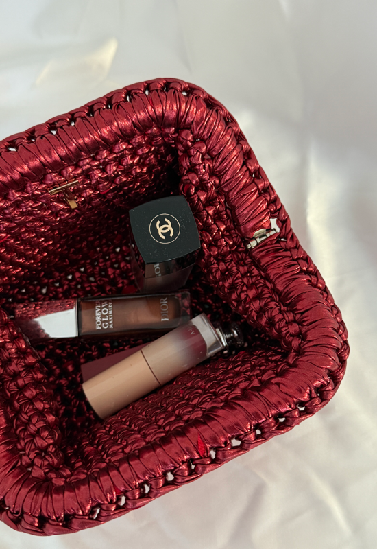 Red amor bag| תיק סרוג אדום
